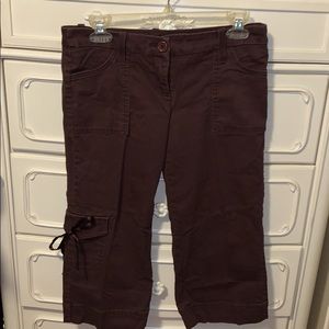 Authentic Guess Jeans Brown Capri Pants Sz 27